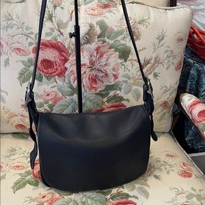 VTG Coach Patricia's Legacy saddle bag, style 9951 black glove-tanned leather.